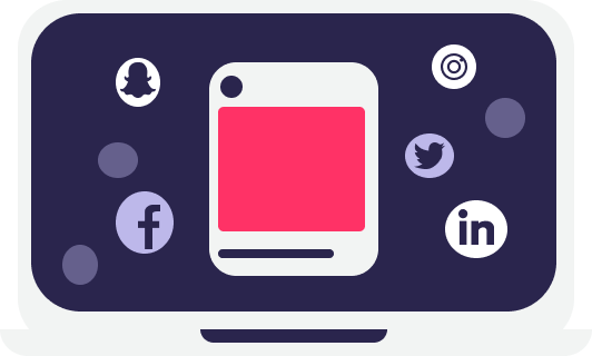 A Laptop Icon representing social media brand monitoring - SnapDragon IP